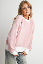 Load image into Gallery viewer, BUTTERMELON - Cozy Contrast Trim Sweater-BMW8575