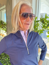 Load image into Gallery viewer, Lulu - B High Neck Zip Pullover - Navy