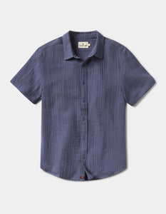 Kalo Short Sleeve Button Up in Vintage Blue