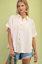 Load image into Gallery viewer, Gauze Button Down Top - Ivory
