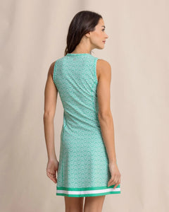 Lyllee ST Geo Printed Performance Dress - Simply Green