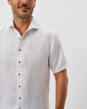 Load image into Gallery viewer, Linen Blend Short Sleeve Button Down Shirt - Cash Bar Print