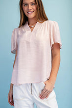 Load image into Gallery viewer, Lightweight V-Neck Blouse -Blush
