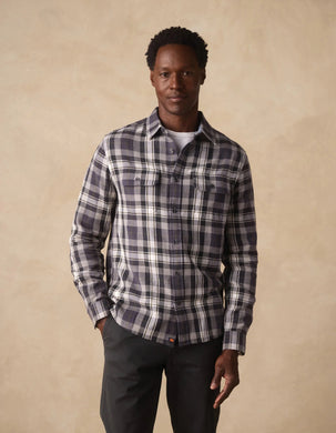 Mountain Overshirt in Grey Plaid