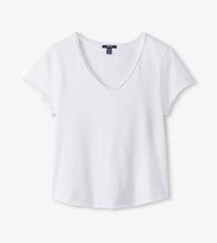 Load image into Gallery viewer, Sadie V-Neck Tee - White