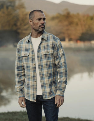 Mountain Overshirt in Blue Plaid