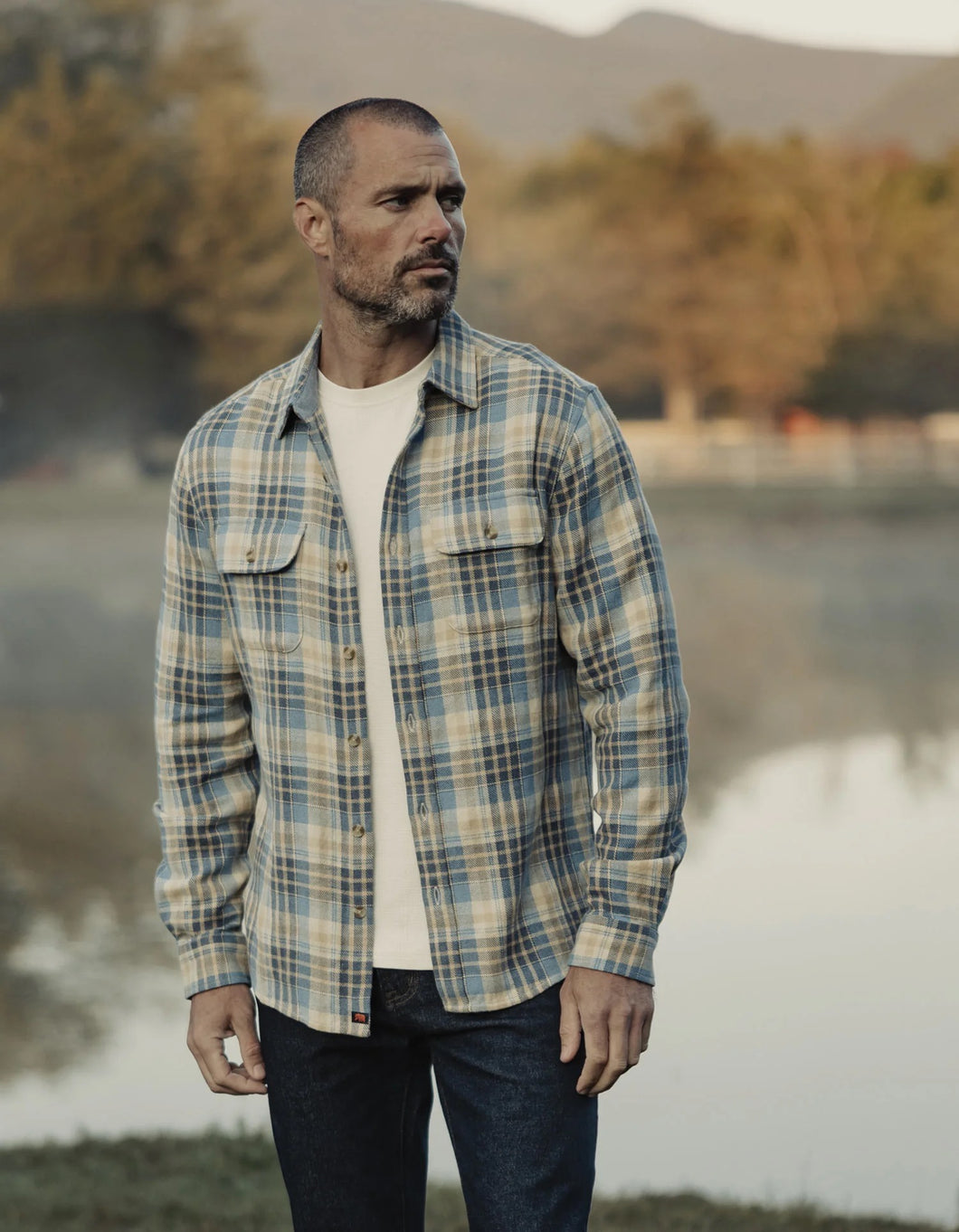 Mountain Overshirt in Blue Plaid