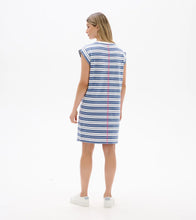 Load image into Gallery viewer, Pocket Tee Dress - Double Blue Horizon