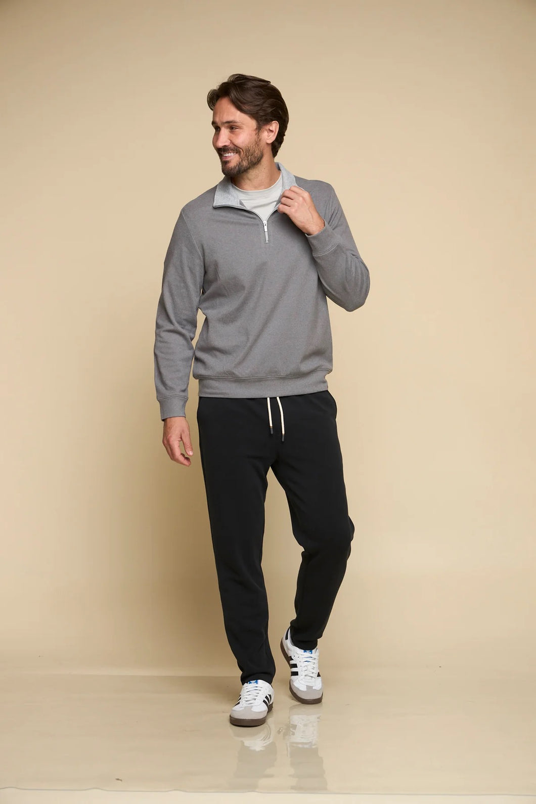 Northend - Men's Quarter Zip Fundamental Coast - Smoke