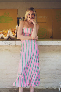 The Gloria Dress - Garden Party Stripe