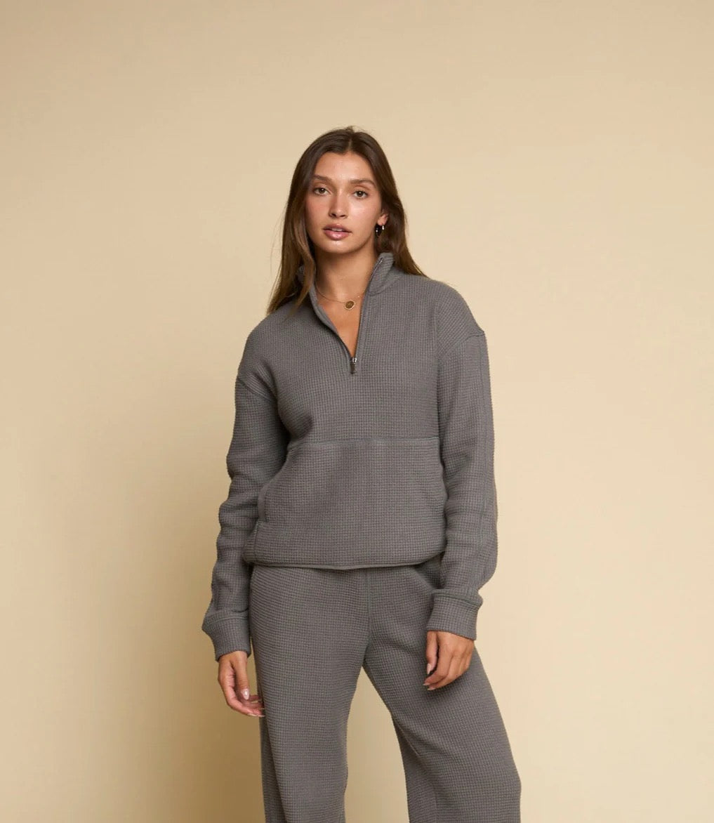 Longshoreman - Women's Quarter Zip - Smoke