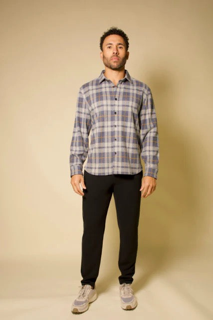 Nazare Ranch - Men's Button Front Long Sleeve Flannel - Sailor