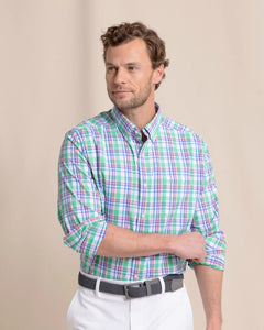 Gaspee Plaid Intercoastal Long Sleeve Sport Shirt