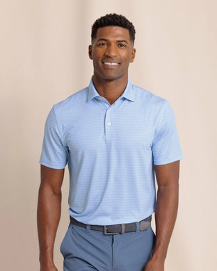 Driver ST Geo Printed Polo-Boat Blue