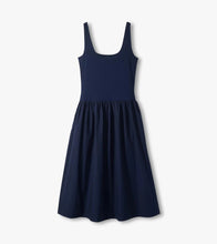 Load image into Gallery viewer, Mix Media Midi Dress - Patriot Blue