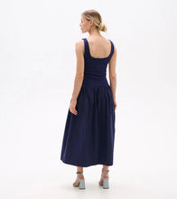 Load image into Gallery viewer, Mix Media Midi Dress - Patriot Blue