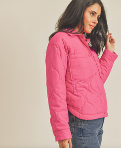 Quilted Jacket - Deep Fuchsia