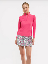 Load image into Gallery viewer, Ava Ruffle Quarter Zip - Rose