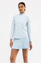 Load image into Gallery viewer, Ava Quarter Zip - Blue Dot Floral
