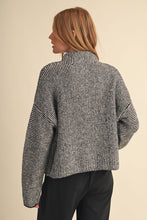 Load image into Gallery viewer, Striped Sweater Cardigan - Grey