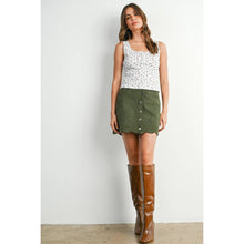 Load image into Gallery viewer, BUTTERMELON - Scallop Trim Button-Front Mini Skirt - BMS7859