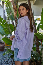 Load image into Gallery viewer, By Together - L8287 | Woven Cotton Polyester Striped Buttondown Shirt