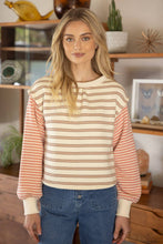 Load image into Gallery viewer, Mixed Striped Long Sleeve Knit Top