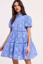 Load image into Gallery viewer, Eyelet Button-down Mini Dress