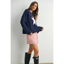 Load image into Gallery viewer, BUTTERMELON - Drop Shoulder Star Pattern Sweater - BMW7756