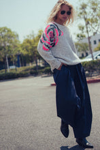 Load image into Gallery viewer, Sequin Floral Fuzzy Knit Sweater