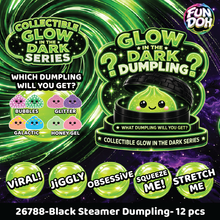 Load image into Gallery viewer, Fun Doh Glow-in-the-Dark Mystery Dumpling Squishy Toy Black