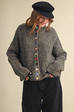 Load image into Gallery viewer, Striped Sweater Cardigan - Grey