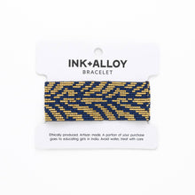 Load image into Gallery viewer, INK + ALLOY - Brooklyn Tiger Print Beaded Stretch Bracelet Navy Wholesale