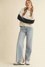 Load image into Gallery viewer, &amp;MERCI - WHIP STITCH TWO-TONE SWEATER MSW11155
