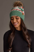 Load image into Gallery viewer, Panache Apparel Co. - Off White Cherry Pattern Pom Hat