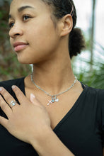 Load image into Gallery viewer, WJW - Stainless Steel Paperclip Carabiner Charm Holder Necklace