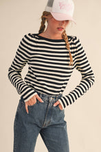 Load image into Gallery viewer, Striped Boatneck Sweater