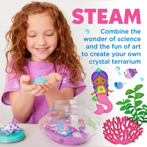 Grow Your Own Crystal Mermaid Terrarium DIY Kit for Kids