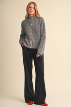 Load image into Gallery viewer, Striped Sweater Cardigan - Grey