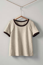 Load image into Gallery viewer, Sporty Trim Textured Crewneck Top