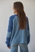 Load image into Gallery viewer, Knit Sweater Waffle Half Button Up Pullover
