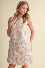 Load image into Gallery viewer, Metallic Floral Shift Dress