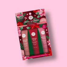 Load image into Gallery viewer, Mistletoe &amp; Rose  Glowy Lip Balm Trio