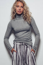 Load image into Gallery viewer, Turtleneck Knit Top - Grey