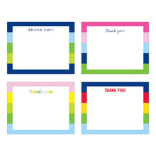 Load image into Gallery viewer, Donovan Designs - Rugby Stripe Flat Thank You Notes