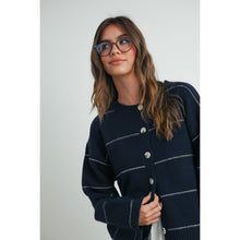 Load image into Gallery viewer, BUTTERMELON - Button Front Striped Cardigan - BMC7580