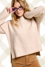 Load image into Gallery viewer, La Miel - JDS3607-Crew Mock Neck Sweater ContrastStitch Halloween Fall