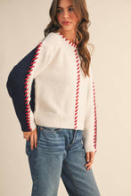 Load image into Gallery viewer, &amp;MERCI - WHIP STITCH TWO-TONE SWEATER MSW11155