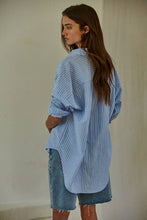 Load image into Gallery viewer, By Together - L8287 | Woven Cotton Polyester Striped Buttondown Shirt