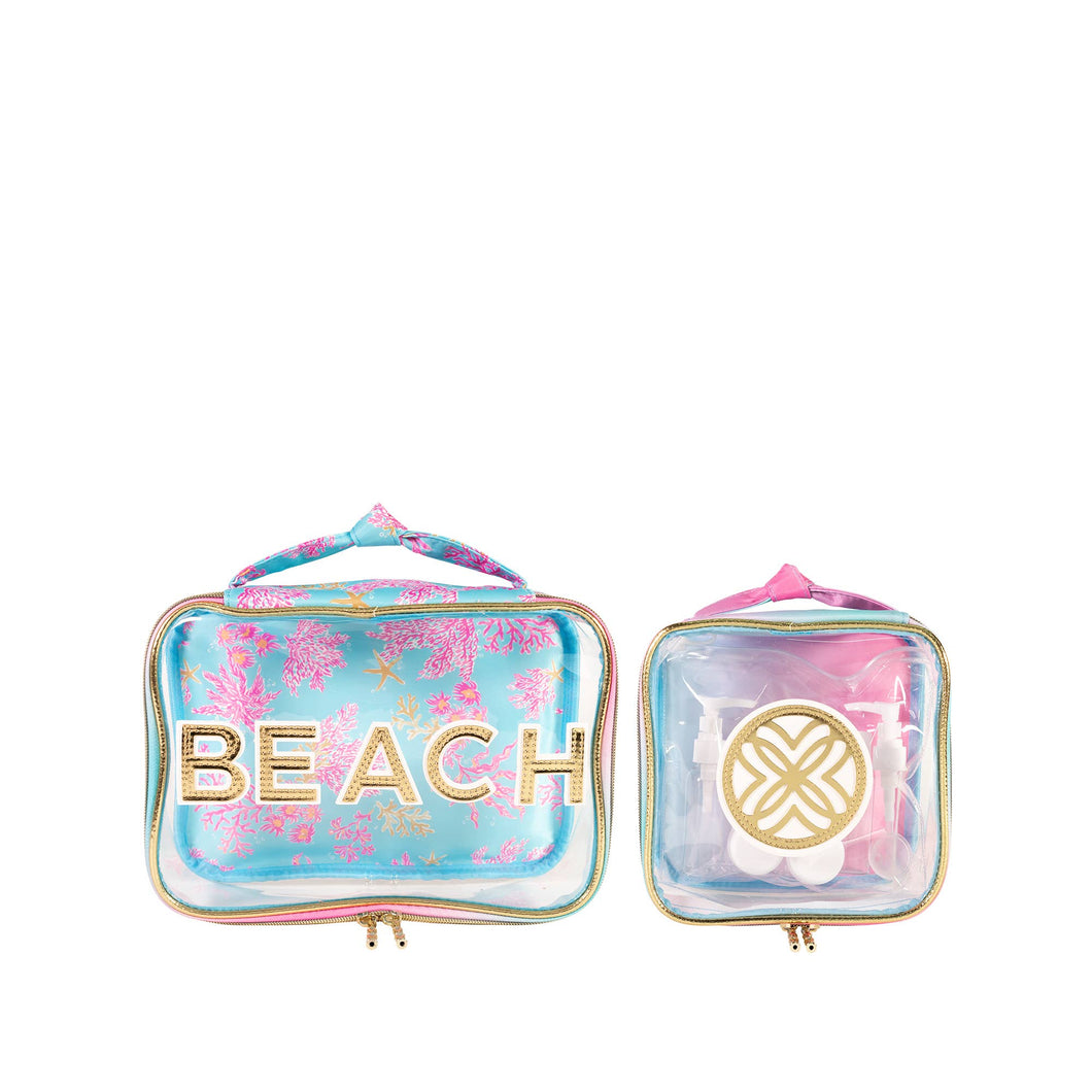 Lilly Pulitzer - Beach Accessories Pouch Set, Royal Coral